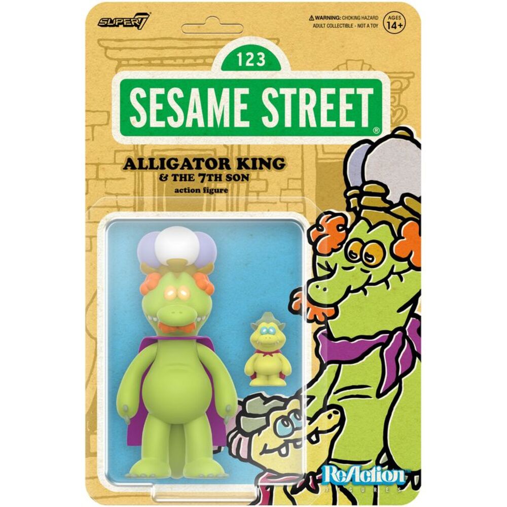 Super7 - Sesame Street - ReAction Wv4 - Alligator King  COLLECTIBLES